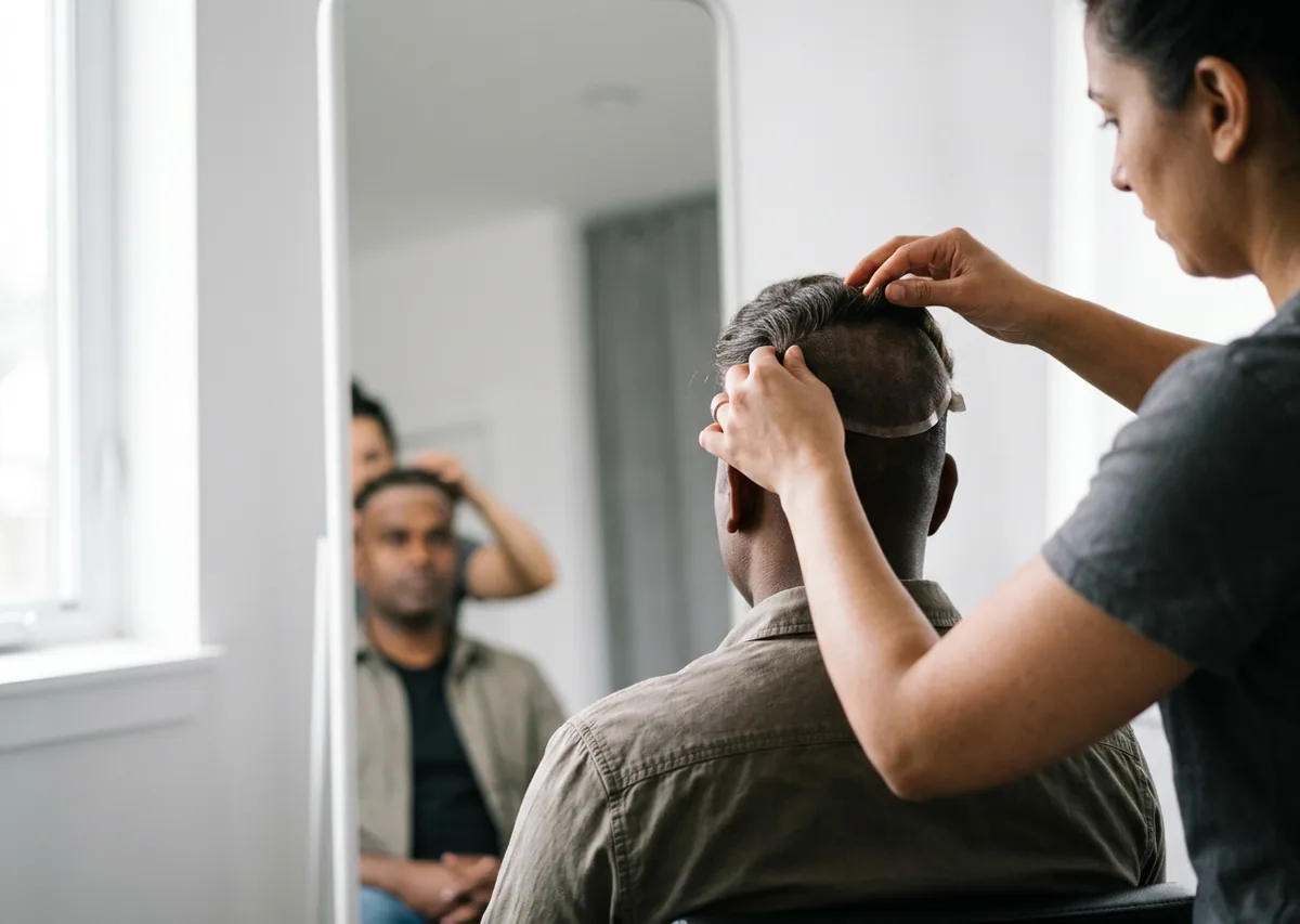 Custom hair systems fitted for clients in Phoenix