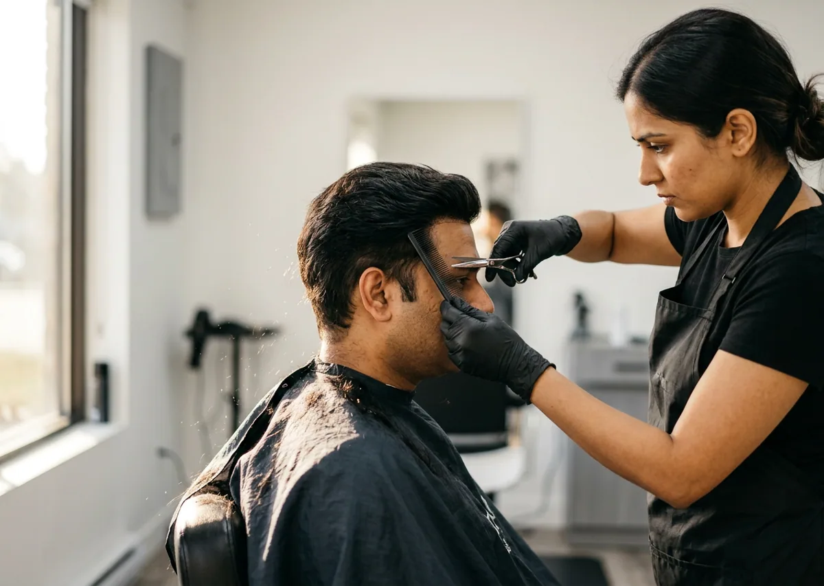 Covering scarring alopecia with a hair system