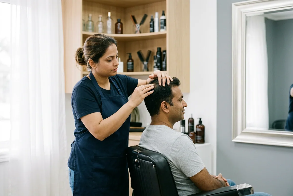 Custom hair systems fitted for clients in Sheffield